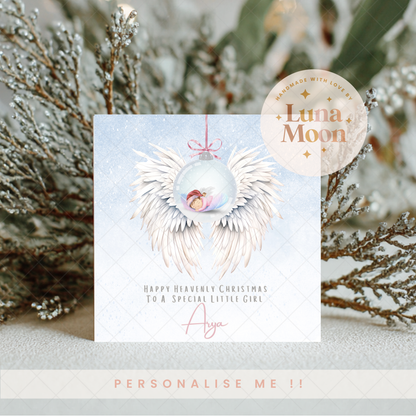 Personalised Angel Baby Christmas Card